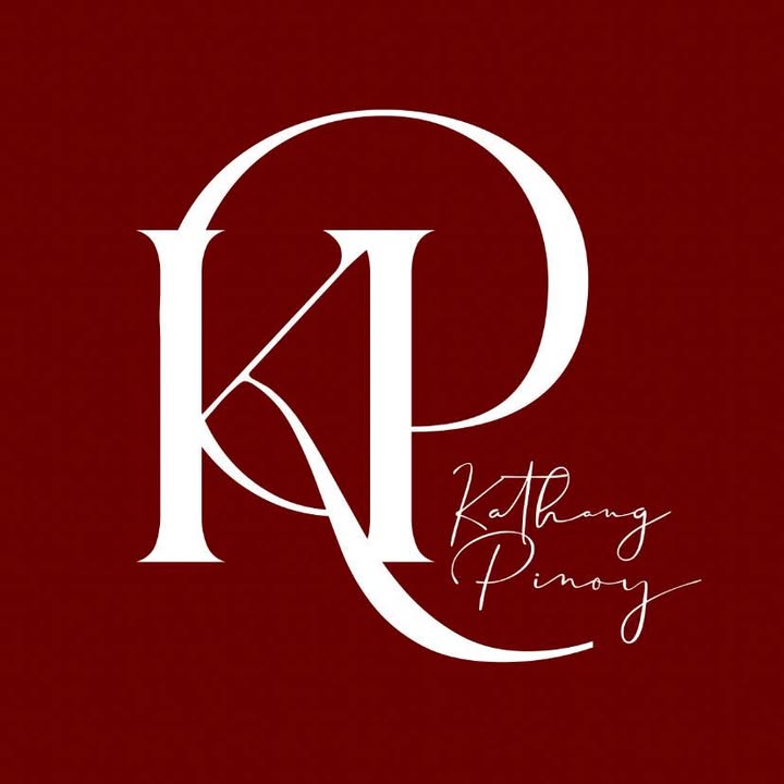 Kathang Pinoy KP monogram logo in white on a deep maroon background, used by KP Commercial Store.